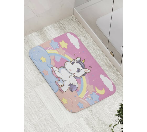 Изображение товара Коврик противоскользящий JoyArty "Музыкальный единорог" для ванной, сауны, бассейна, bath_11990