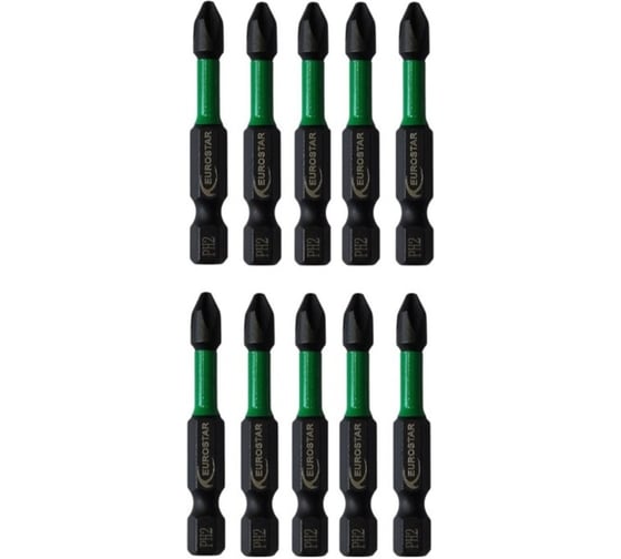 Изображение товара Бита EUROSTAR PH2 50 мм 1/4 для шуруповёрта и отверток АГ50062