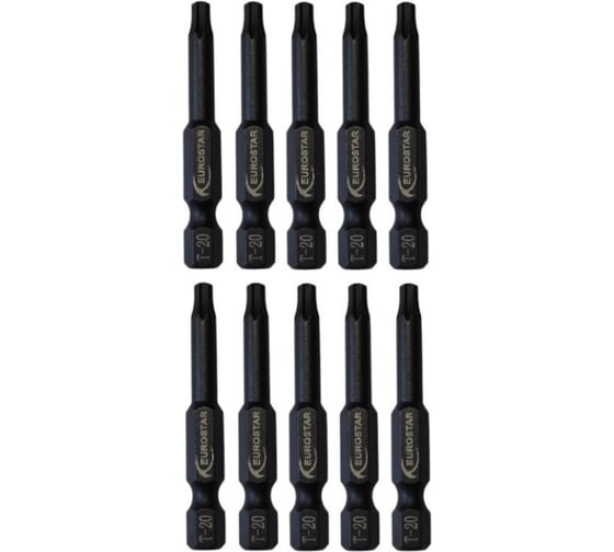 Изображение товара Бита магнитная EUROSTAR T20x50мм H1/4 , 10 шт. АГ50066