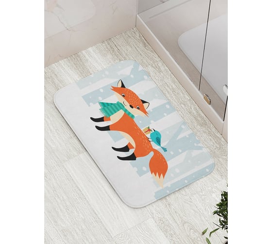 Изображение товара Коврик противоскользящий JoyArty "Подарок для лисы" для ванной, сауны, бассейна, bath_6479