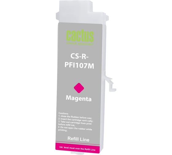 Изображение товара Картридж ПЗК струйный CACTUS CS-R-PFI107M пурпурный для Canon imageProGRAF iPF670/680/685/770/780/78 2103185