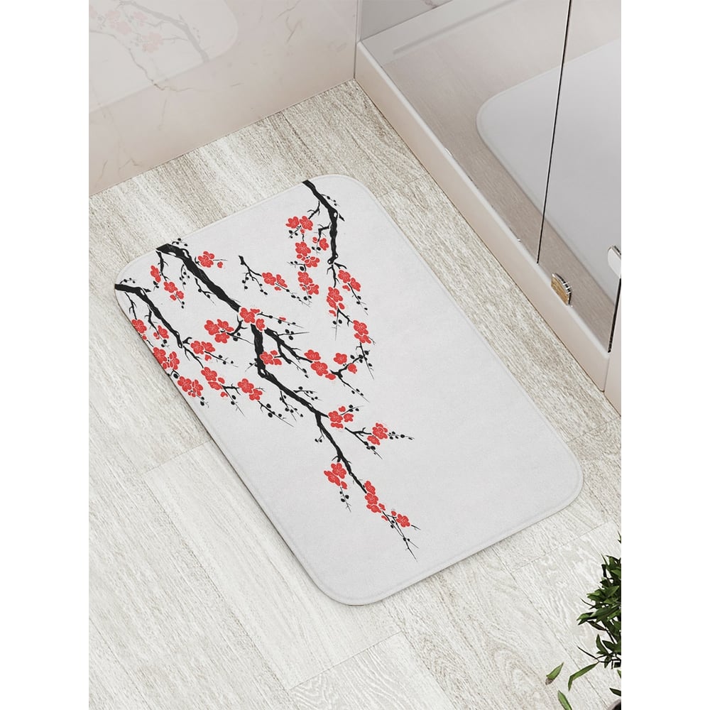 Изображение товара Коврик противоскользящий JoyArty Цвет сакуры для ванной сауны бассейна