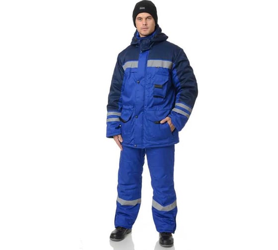 Изображение товара Костюм мужской утепленный Прабо Зима василёк/т.синий 88-92/182-188 (44/5) 16991