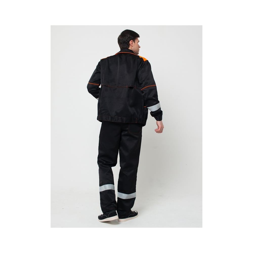 Изображение товара Костюм рабочий ООО ГУП Бисер Мотор NEW черный и оранжевый 182-188 см