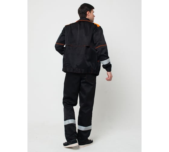 Изображение товара Костюм ООО ГУП Бисер  Мотор NEW черный/оранжевый СВП 104-108/182-188 4630407331726