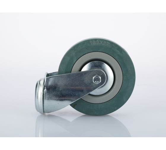 Изображение товара Колесо поворотное 125мм Caster серая резина, крепление под болт SChg55