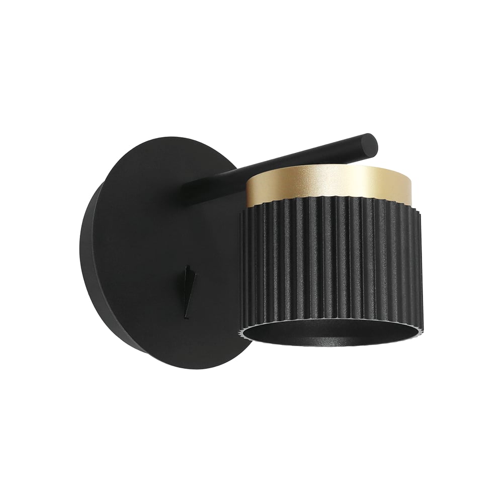Изображение товара Настенный светильник WOLTA MUSE под лампу GX53 черный-золото современный стиль