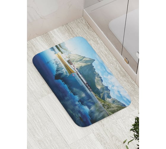 Изображение товара Коврик противоскользящий JoyArty "Норвежские горы" для ванной, сауны, бассейна, bath_20637