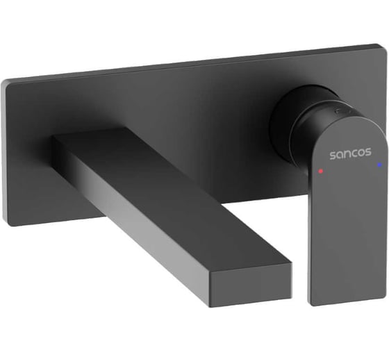 Изображение товара Смеситель для раковины Sancos Studio c внутренней частью, черный матовый, арт. SC9017MB