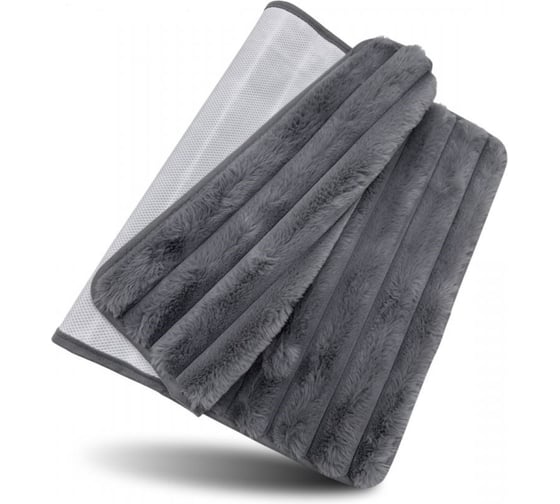 Изображение товара Коврик плюшевый JOY HOME 50x80 My Bunny Волны серый 14760