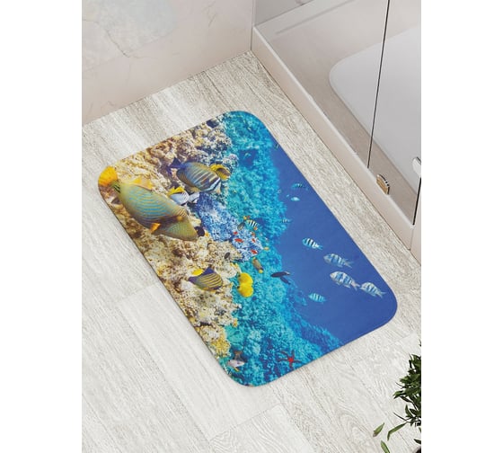Изображение товара Коврик противоскользящий JoyArty "Радость ныряльщика" для ванной, сауны, бассейна, bath_21285