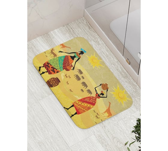 Изображение товара Коврик противоскользящий JoyArty "Под солнцем Африки" для ванной, сауны, бассейна, bath_3486