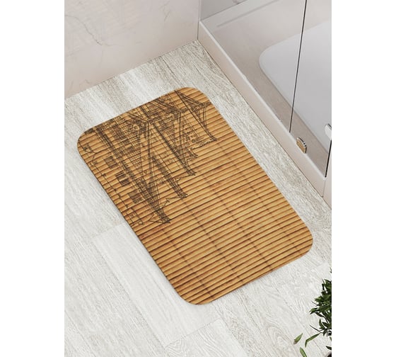 Изображение товара Коврик противоскользящий JoyArty "Храм на бамбуке" для ванной, сауны, бассейна, bath_4730