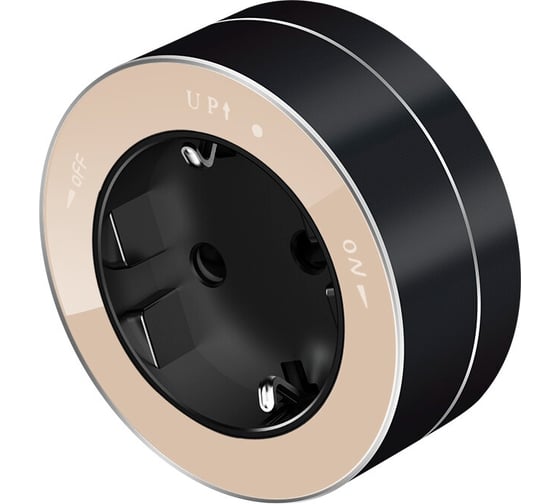 Изображение товара Розетка Systeme Electric MULTITRACK 2К+З, круглая, 16 А/250 В, ПЕСОЧНЫЙ MTK13001P