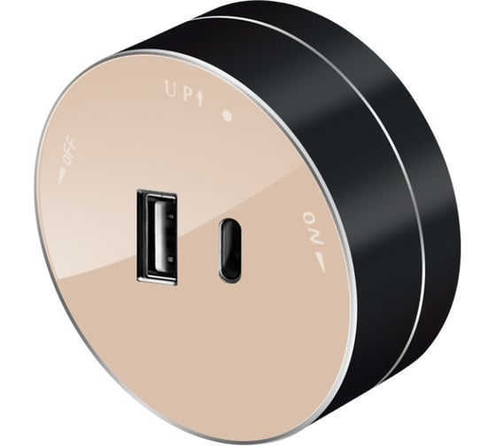Изображение товара Розетка Systeme Electric MULTITRACK 2хUSB (тип А+С) 18 Вт, 5 В/3 А, ПЕСОЧНЫЙ MTK13003P