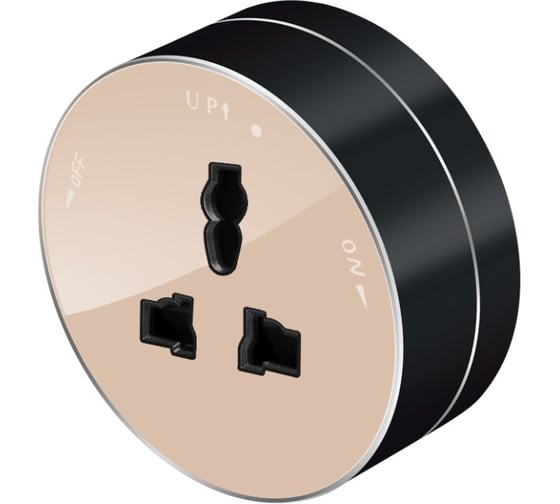 Изображение товара Розетка универсальная Systeme Electric MULTITRACK круглая, 13 А/250 В, ПЕСОЧНЫЙ MTK13002P