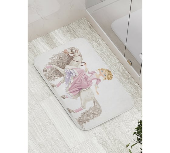 Изображение товара Коврик противоскользящий JoyArty "Принцесса на белом коне" для ванной, сауны, бассейна, bath_11986