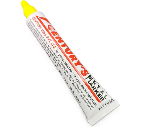 Изображение товара Маркер-краска в металлической тубе Century Markers Century Tube Metal Marker, 3,0 мм, упаковка 10 шт, желтый CM97013-10
