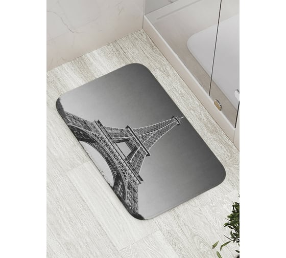 Изображение товара Коврик противоскользящий JoyArty "Серая Эйфелева башня" для ванной, сауны, бассейна, bath_8697