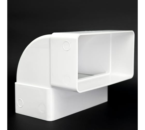 Изображение товара Колено KRAFTAIR поворот вертикальный 90 градусов плоского воздуховода 60x120 мм Колено верт. угол 90 60х120 Ф