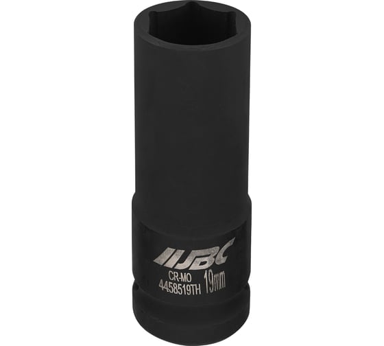 Изображение товара Головка ударная JBC глубокая, тонкостенная, 19мм, 6 граней, 1/2 JBC-4458519TH(64670)