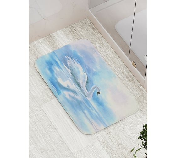Изображение товара Коврик противоскользящий JoyArty "Лебединая красота" для ванной, сауны, бассейна, bath_19058