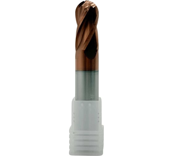 Изображение товара Фреза сферическая твердосплавная TORNERI ц/х ф 12x24x75 мм z=4 по стали, с покрытием TiXCo, HRC 55 Т026297