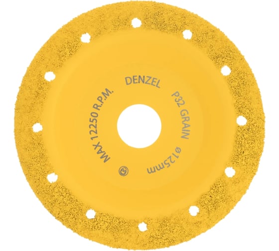 Изображение товара Чашка твёрдосплавная зачистная DENZEL 125 мм, наклонная, мелкое зерно #32 72979