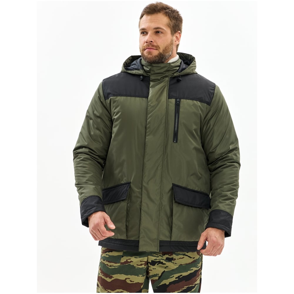 Изображение товара Мужская демисезонная куртка Статус от ООО ГУП Бисер цвет хаки размер 144-148/182-188