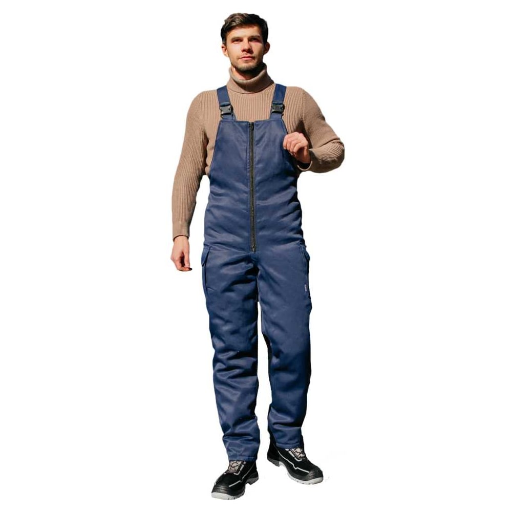 Изображение товара Утепленный мужской полукомбинезон ГУП Бисер Ветер MIX BLUE синий зимний