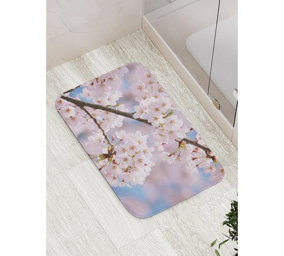 Изображение товара Коврик противоскользящий JoyArty "Цветки яблони" для ванной, сауны, бассейна, bath_26798
