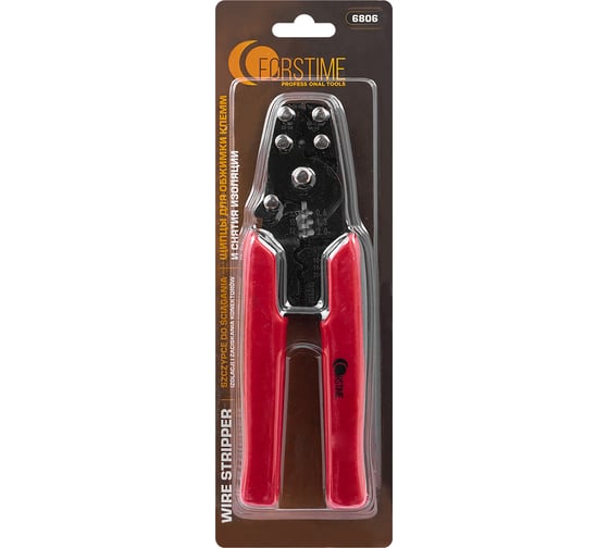Изображение товара Щипцы для обжимки клемм и снятия изоляции FORSTIME FT-6806(65042)