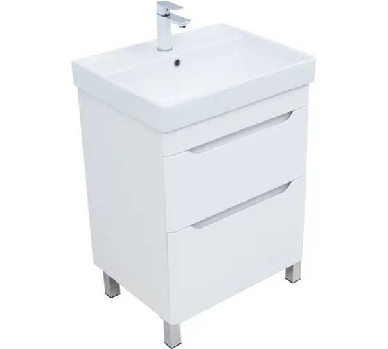 Изображение товара Тумба Logan TWIN 60 напольная, белый сатин (разобрнная) (351373) 00351373