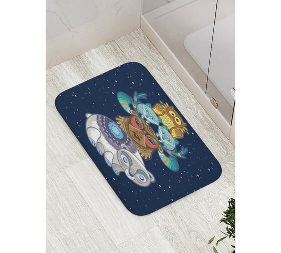 Изображение товара Коврик противоскользящий JoyArty "Северные друзья" для ванной, сауны, бассейна, bath_52894