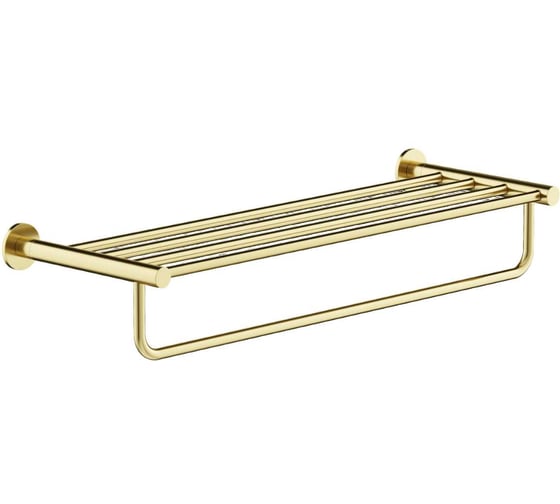 Изображение товара Полка для полотенец Sancos Base брашированное золото, PVD покрытие, арт. SC9028BG