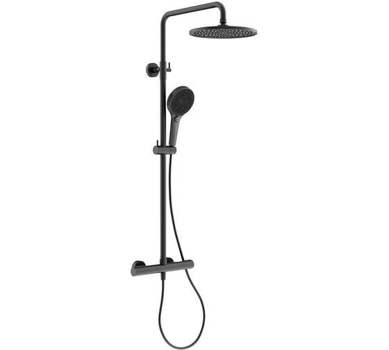 Изображение товара Душевая стойка с термостатом Sancos Etna, черный матовый, арт. SC9007MB