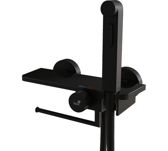 Изображение товара Гигиенический душ со смесителем RGW SP-220-B Черный (Смеситель/шланг/гигиенический душ/) 581408220-04