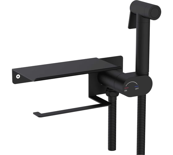 Изображение товара Гигиенический душ со смесителем RGW SP-221-B Черный (Смеситель/шланг/гигиенический душ/) 581408221-04