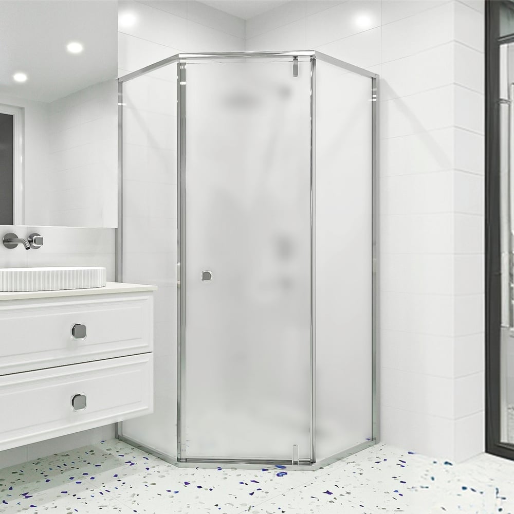 Изображение товара Душевой уголок RGW 100х100х195 HO-088 с антикапельным покрытием и распашными стеклянными шторками