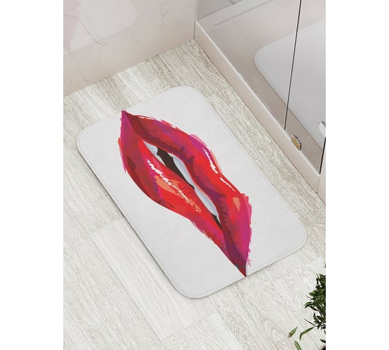 Изображение товара Коврик противоскользящий JoyArty "Губы соблазнения" для ванной, сауны, бассейна, bath_7821