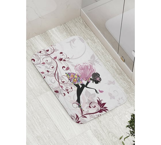 Изображение товара Коврик противоскользящий JoyArty "Задумчивая фея" для ванной, сауны, бассейна, bath_11955