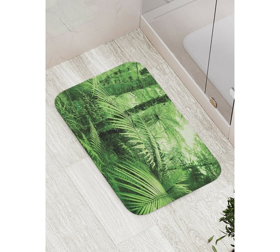Изображение товара Коврик противоскользящий JoyArty "Лесной папоротник" для ванной, сауны, бассейна, bath_16278