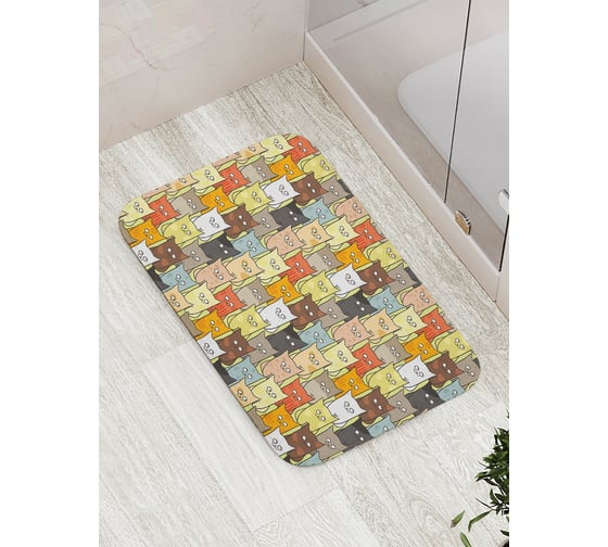 Изображение товара Коврик противоскользящий JoyArty "Котятки" для ванной, сауны, бассейна, bath_32589
