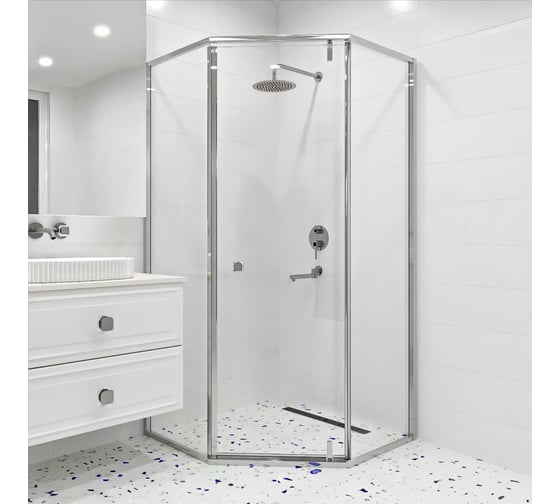 Изображение товара Душевой уголок RGW 100х100х195 HO-088 Трапеция/Хром/Прозрачное/8 мм (2 уп.) 350608800-11