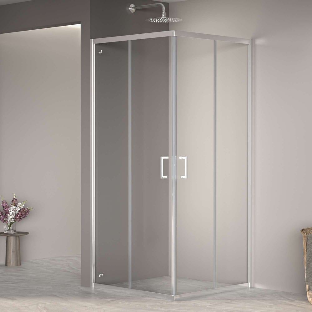 Изображение товара Душевой уголок RGW 100х100х195 квадрат хром стекло 6 мм