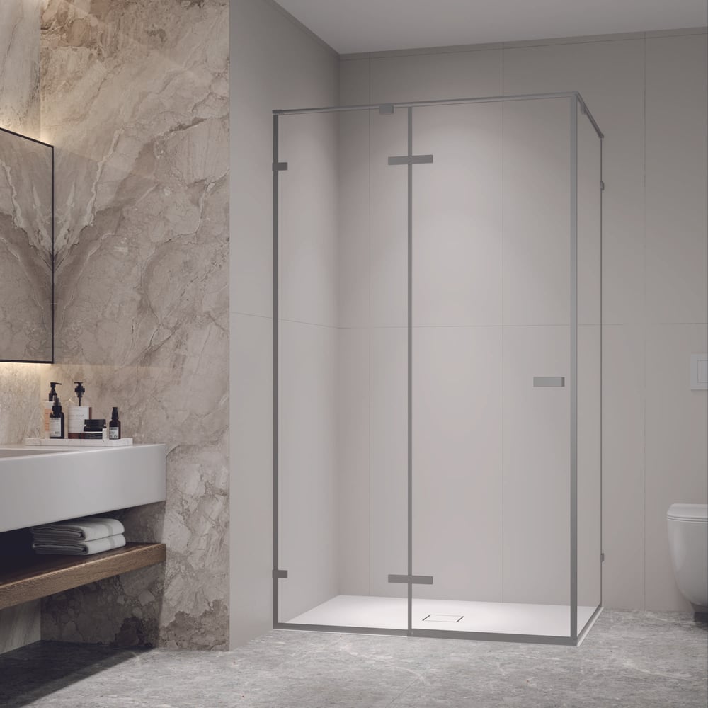 Изображение товара Душевой уголок RGW 120х90х200 SV-040-Gr прямоугольный стекло алюминий серый