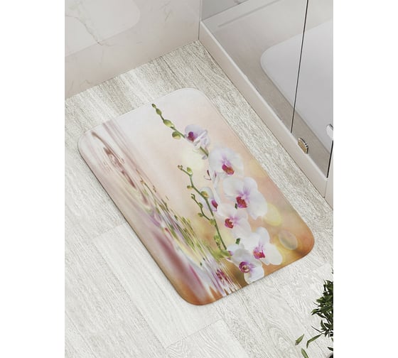 Изображение товара Коврик противоскользящий JoyArty "Нежная орхидея" для ванной, сауны, бассейна, bath_2601
