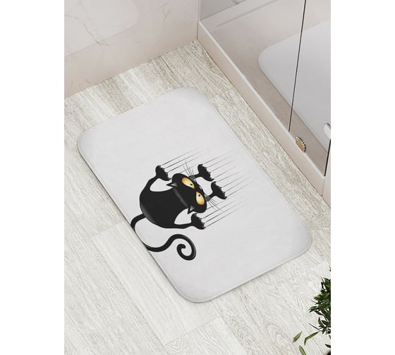 Изображение товара Коврик противоскользящий JoyArty "Вредный кот" для ванной, сауны, бассейна, bath_18505