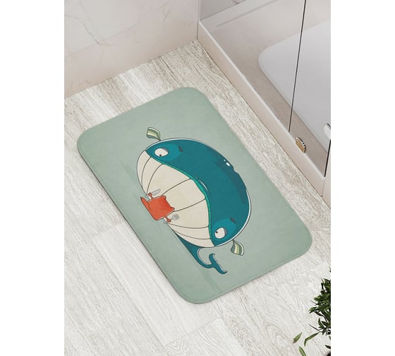 Изображение товара Коврик противоскользящий JoyArty "Ужин котика" для ванной, сауны, бассейна, bath_33549
