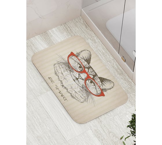 Изображение товара Коврик противоскользящий JoyArty "Будь умным" для ванной, сауны, бассейна, bath_15560
